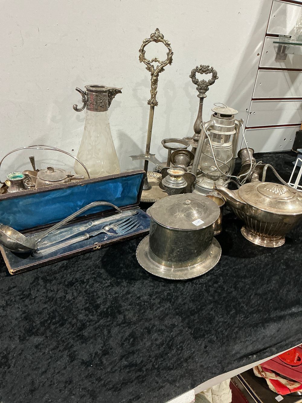 Lot 204: A Collection of 17 Antique and Vintage Silver-Plated and Metal Objects for Restoration