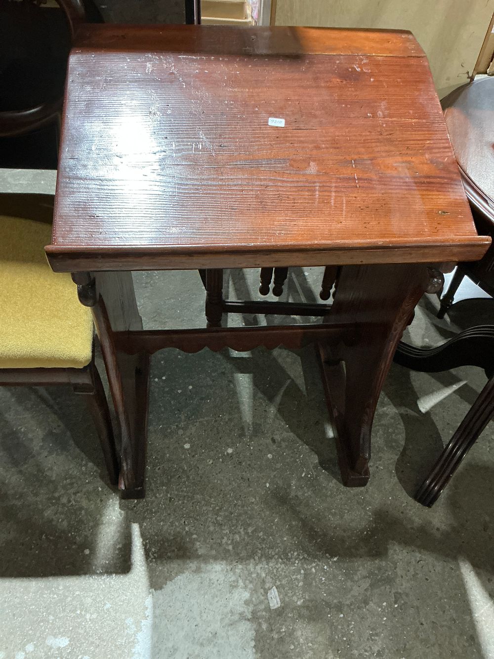 Lot 233: Vintage Wooden Lectern or Writing Desk