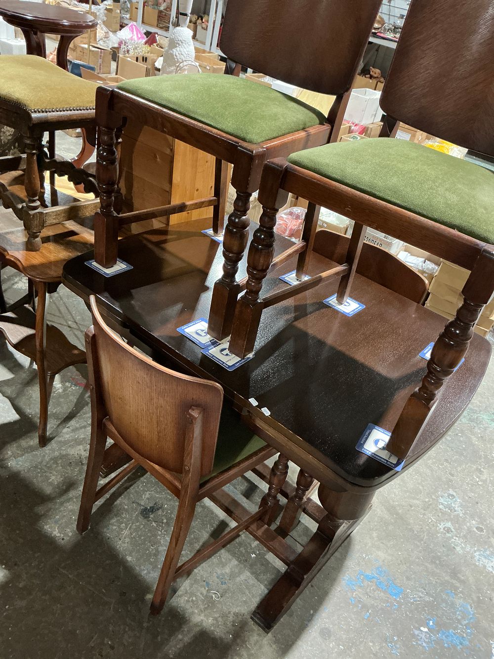 Lot 239: A Collection of FivePieces of Vintage Beautility Style Utility Furniture