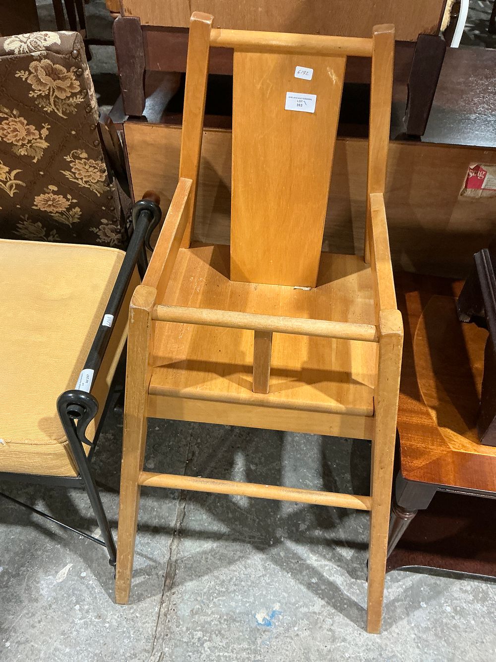 Lot 249: Attributed to Ilmari Tapiovaara Scandinavian Modern High Chair, circa 1940s