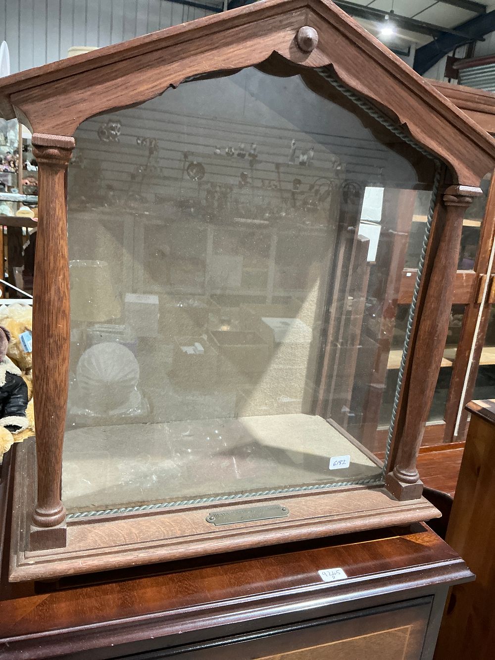 Lot 250: A Neo-Gothic Style Hardwood Display Case or Reliquary
