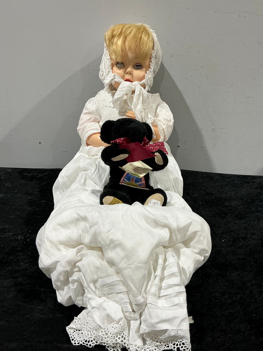 Lot 307: A Pair of Vintage Display Doll and Merrythought Ironbridge Bear