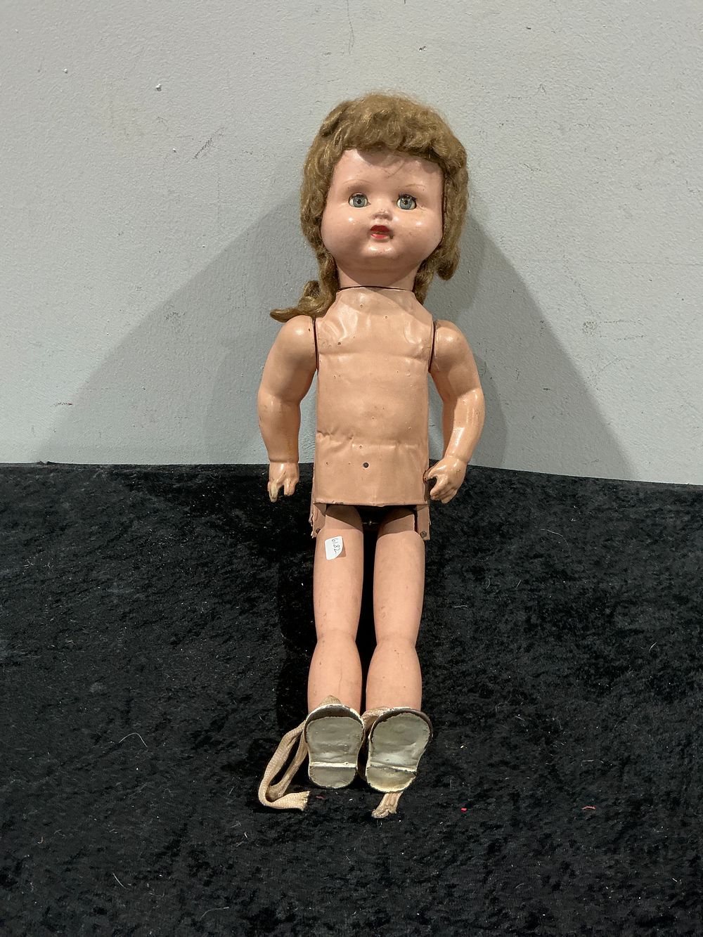Lot 314: Ideal Composition Shirley Temple Doll metal walker doll