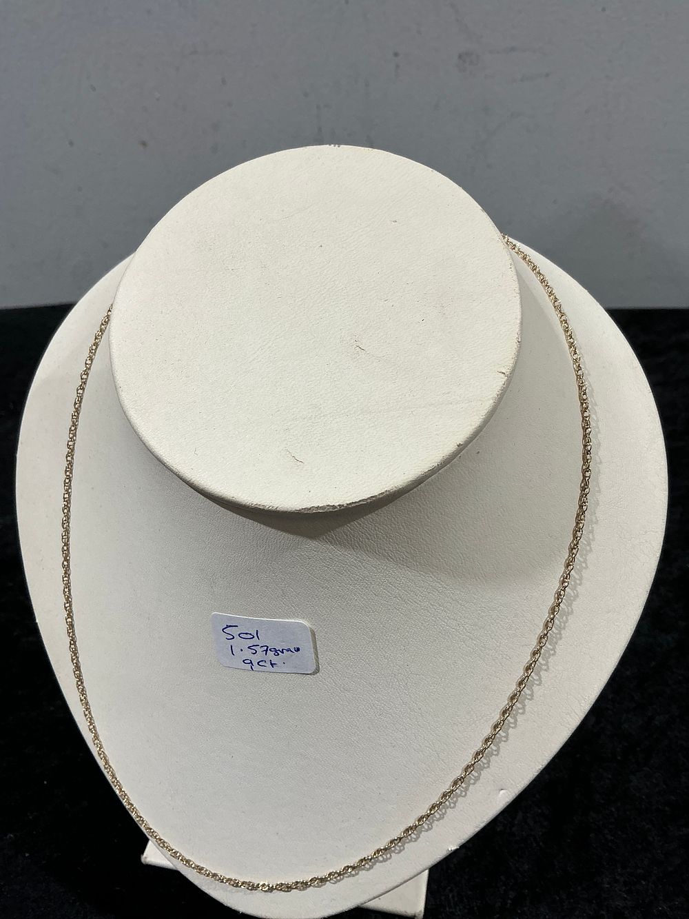Lot 338: A 9ct Gold Rope Link Chain Necklace, Weighing 1.57 Grams