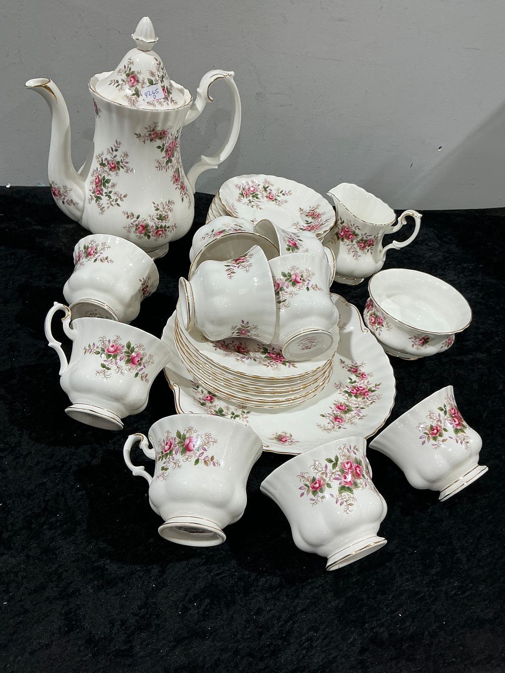 Lot 408: A Collection of 22 Pieces of Royal Albert Lavender Rose Bone China Tea and Coffee Service