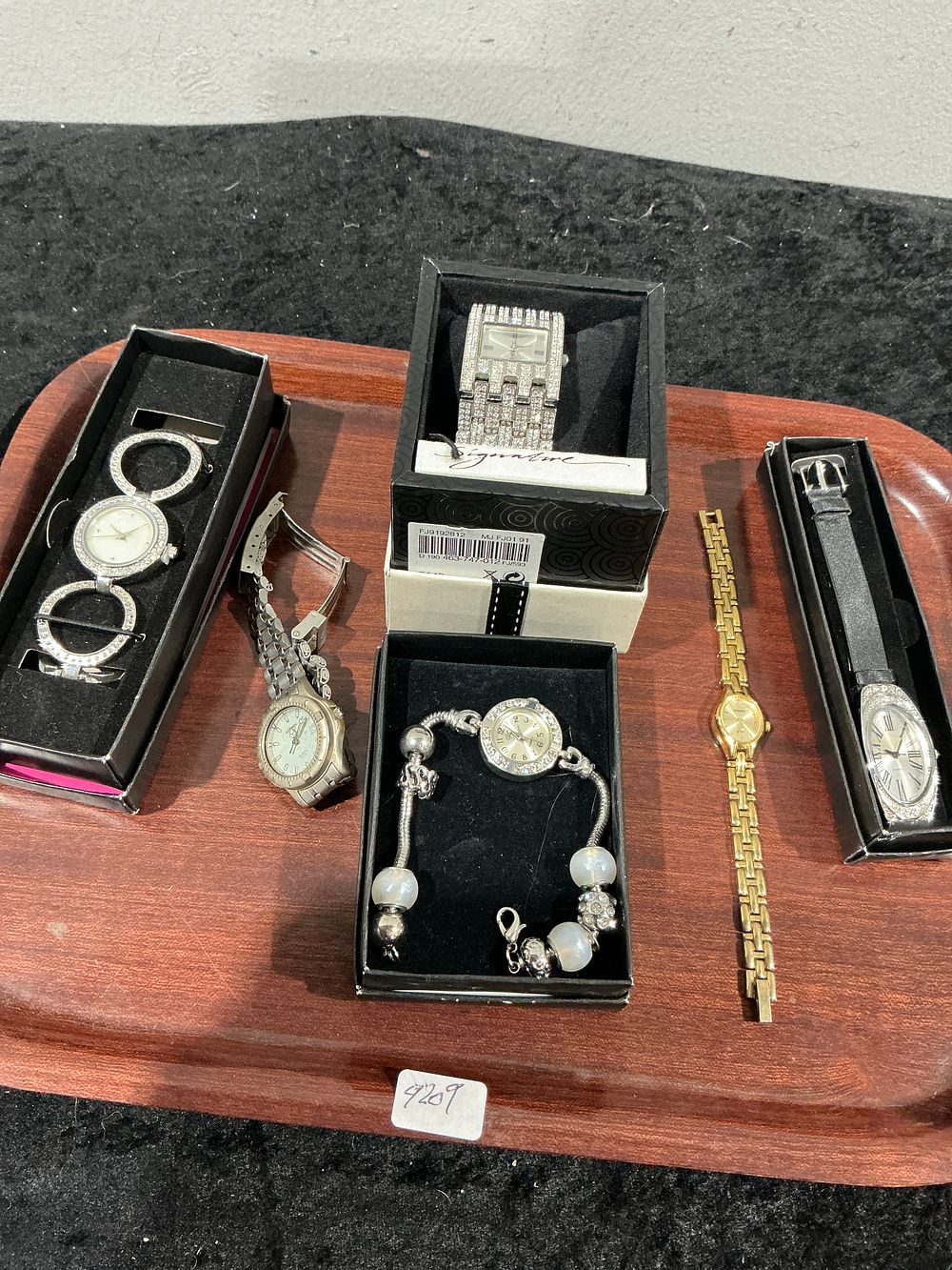 Lot 436: A Collection of Six Ladies' Fashion Quartz Wristwatches and Bracelets