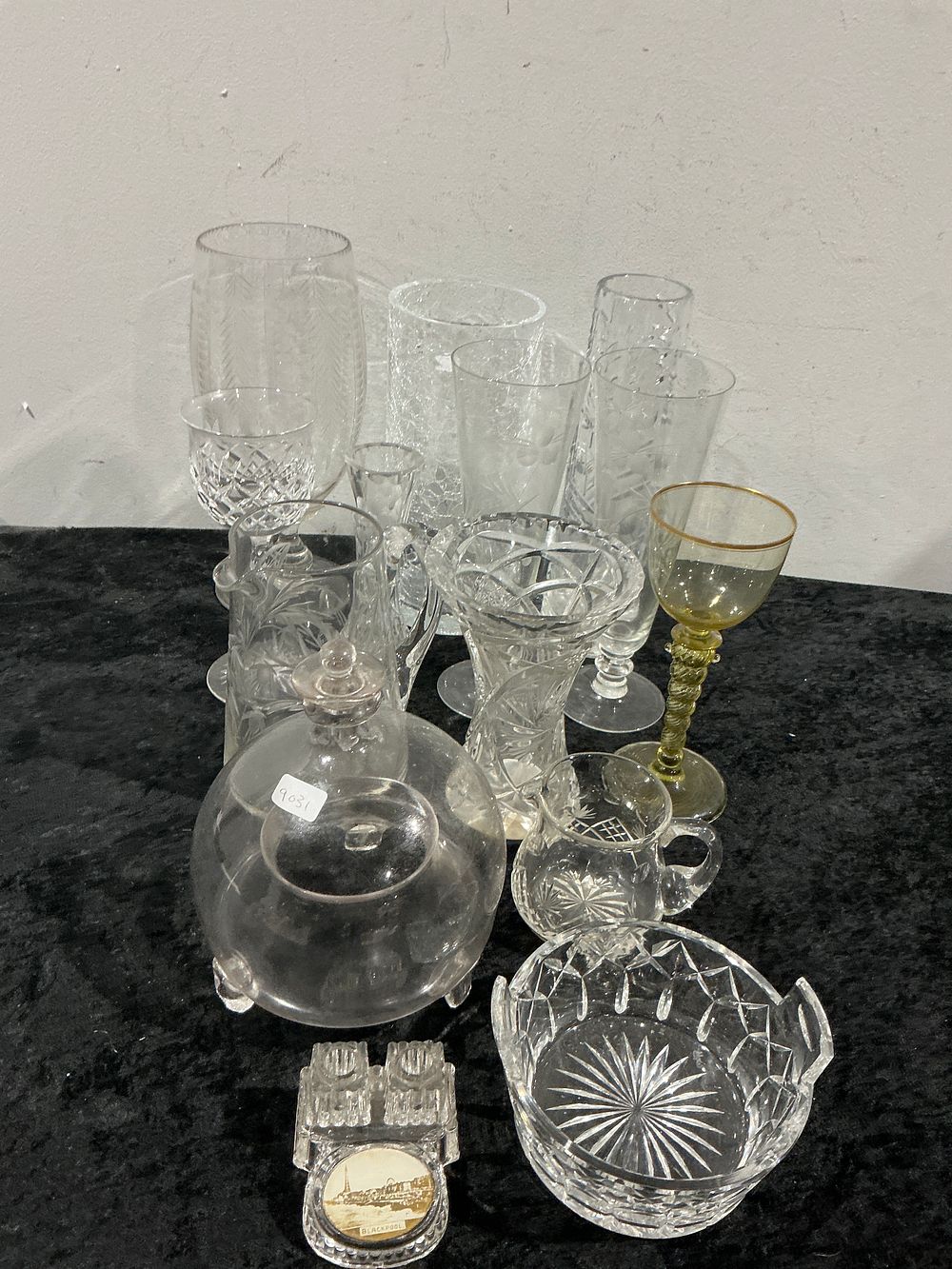 Lot 489: A Collection of 16 Assorted Glass and Cut Crystal Tableware Items