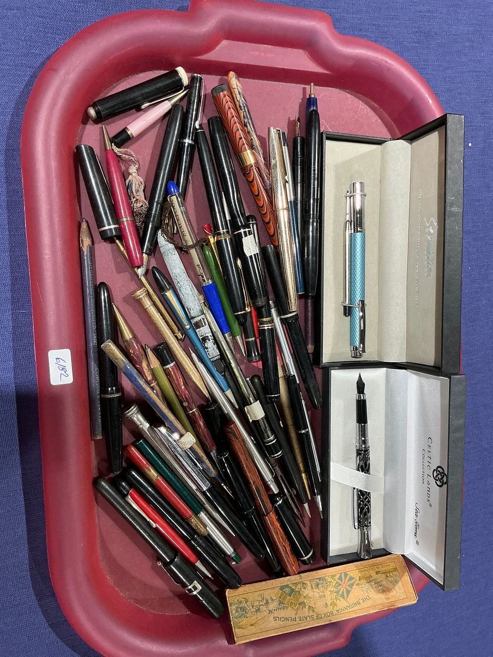 Lot 159: A Collection of Fountain Pens, Ballpoint Pens, and Writing Accessories