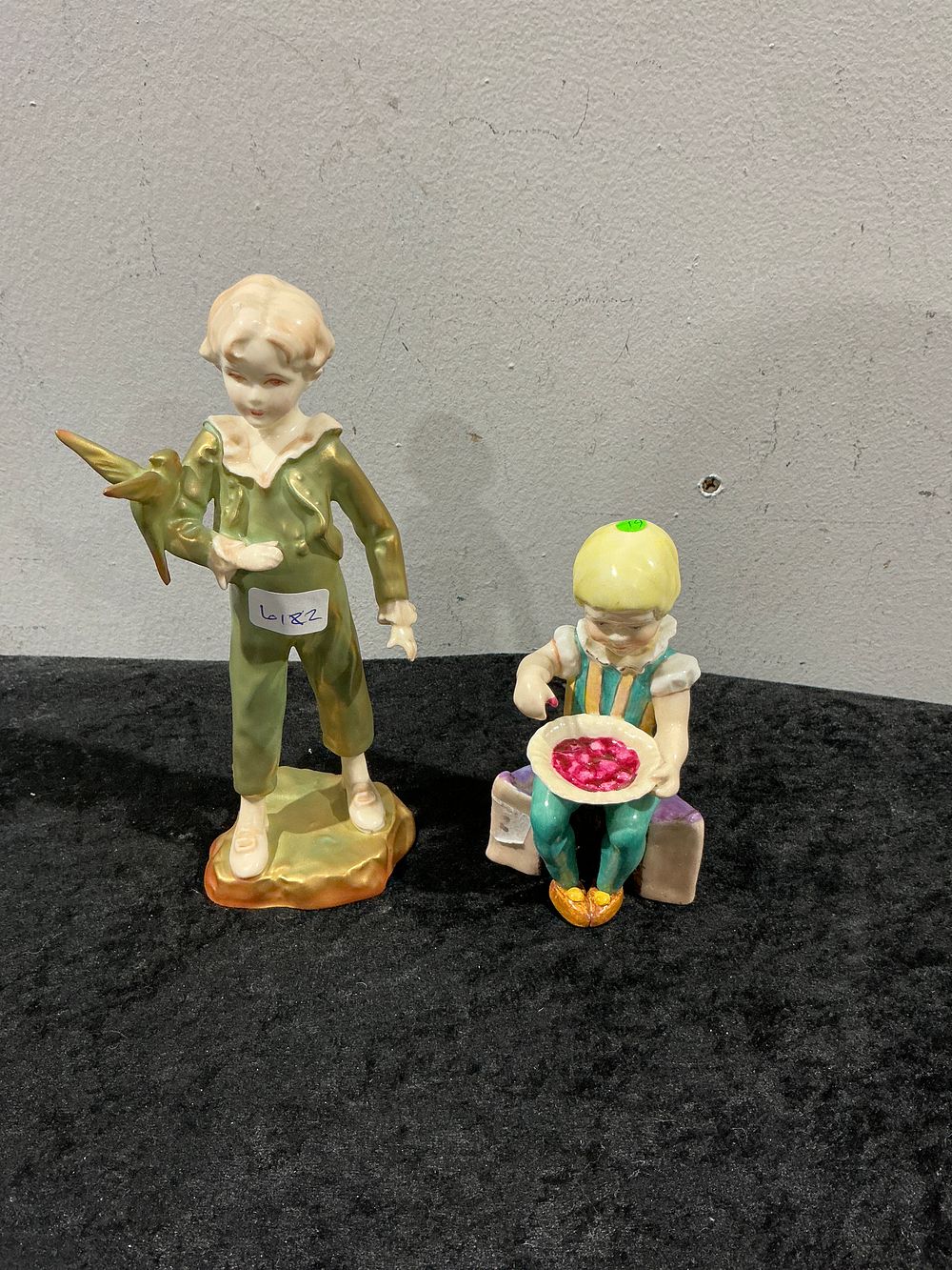 Lot 191: Two Royal Worcester Porcelain Figurines, Parakeet and Little Jack Horner