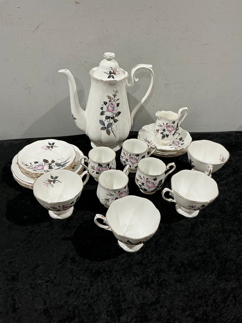 Lot 228: A Set of Royal Albert Queen's Messenger Porcelain Tea and Coffee Service Items