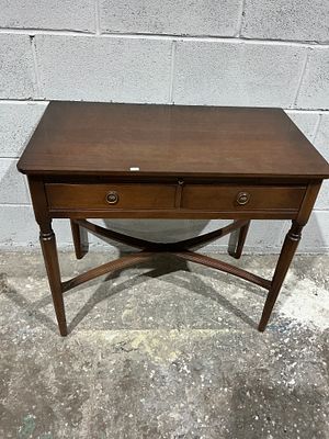 Mid-20th Century Neoclassical Style Mahogany Finished Writing Desk Attributed to Strongbow. A 