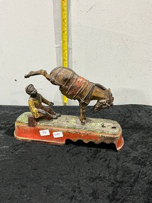 J. & E. Stevens Co., "I Always Did 'Spise a Mule" Mechanical Bank. An antique late 19th-century 