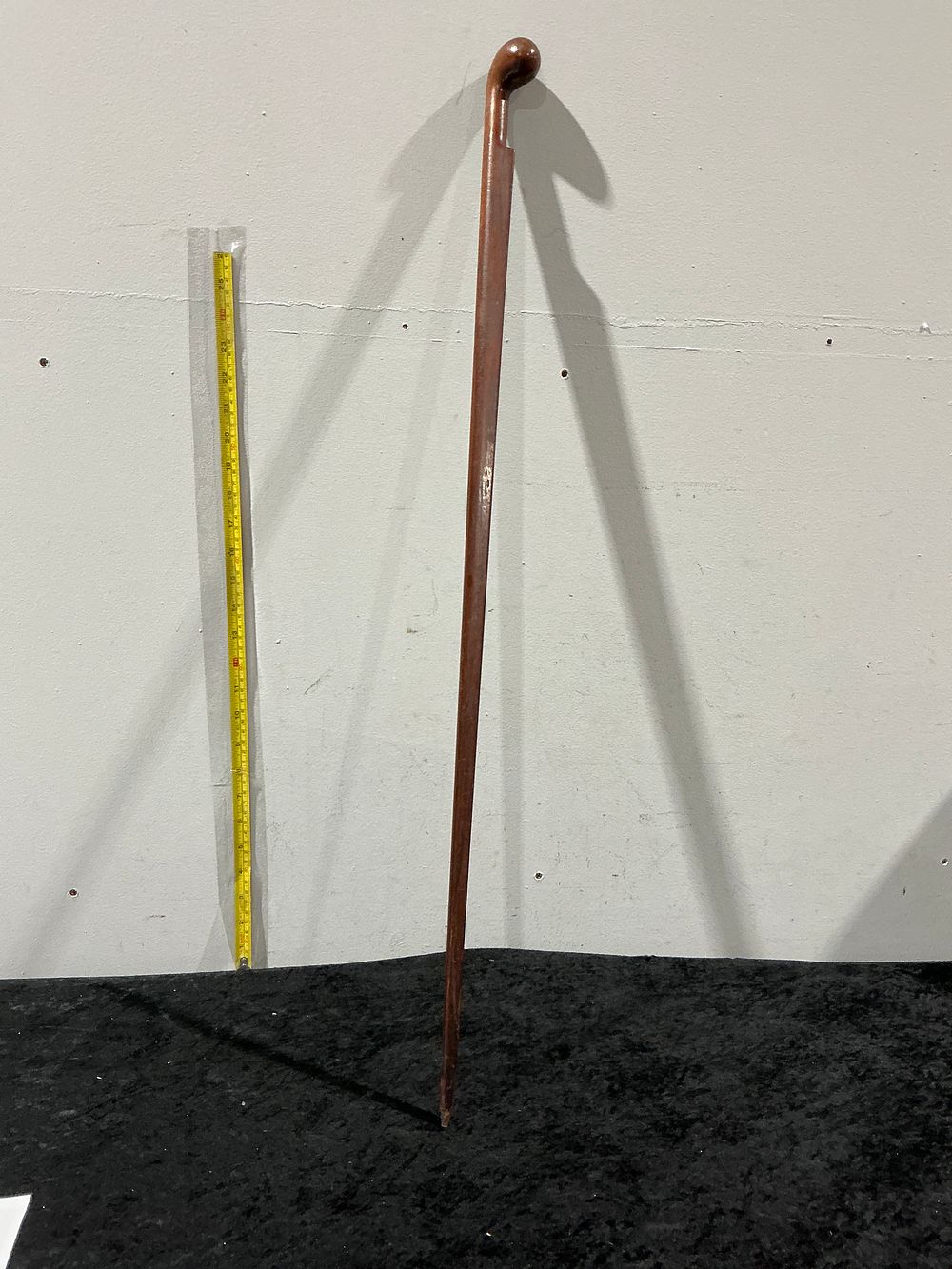 Lot 167: Hardwood Flat-Profile Walking Stick, Vintage