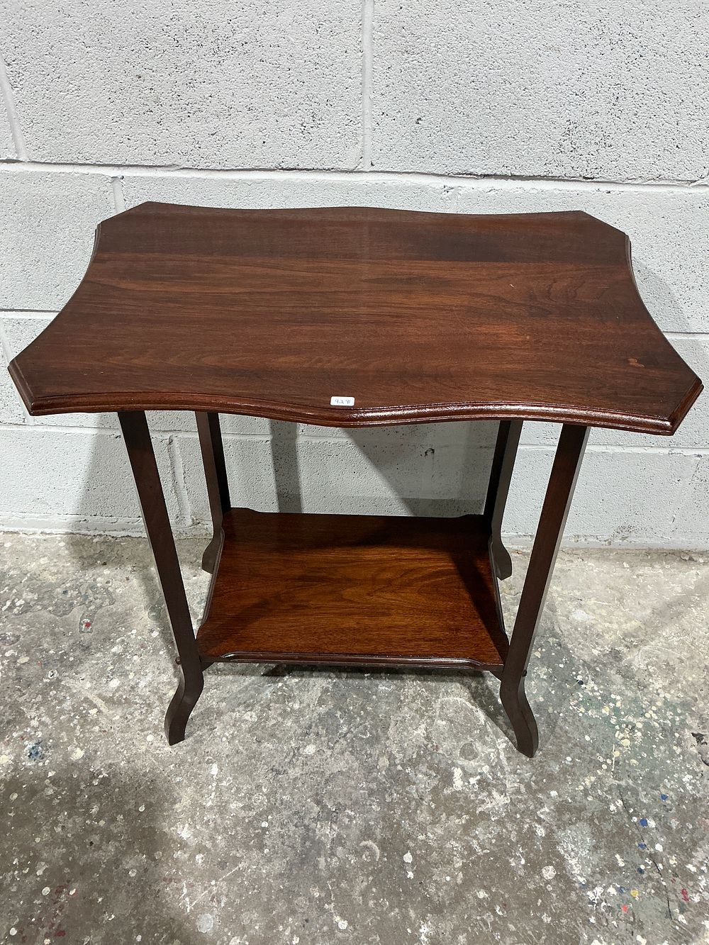Lot 175: A Mid-20th Century Georgian Style Serpentine Mahogany Side Table