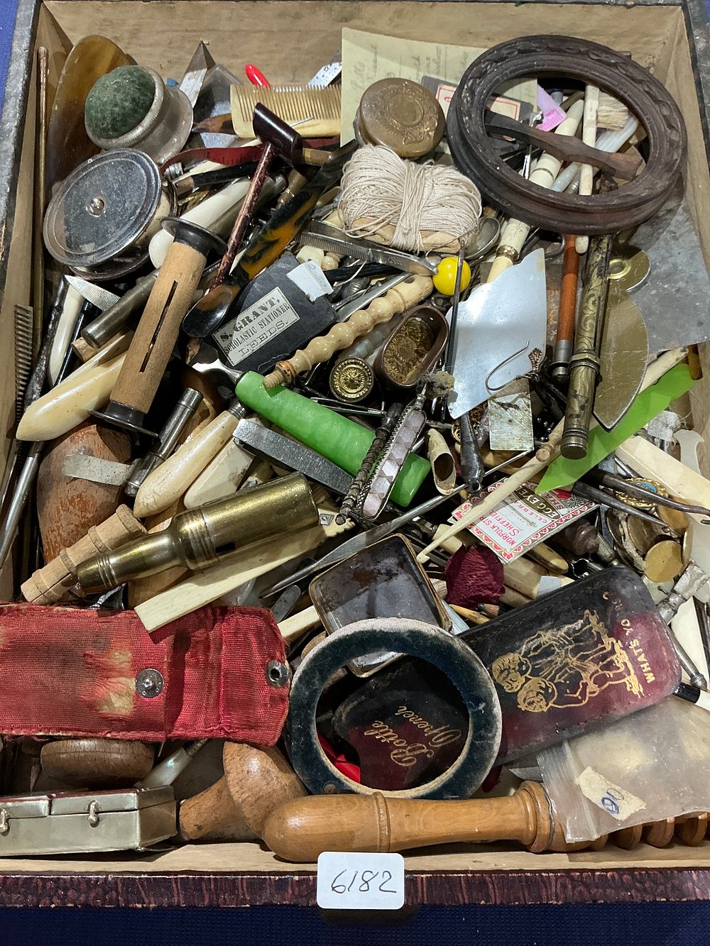 Lot 240: Grant Scholastic Stationery and Others, Eclectic Collection of Victorian and Edwardian Smalls, Late 19th to Early 20th Century