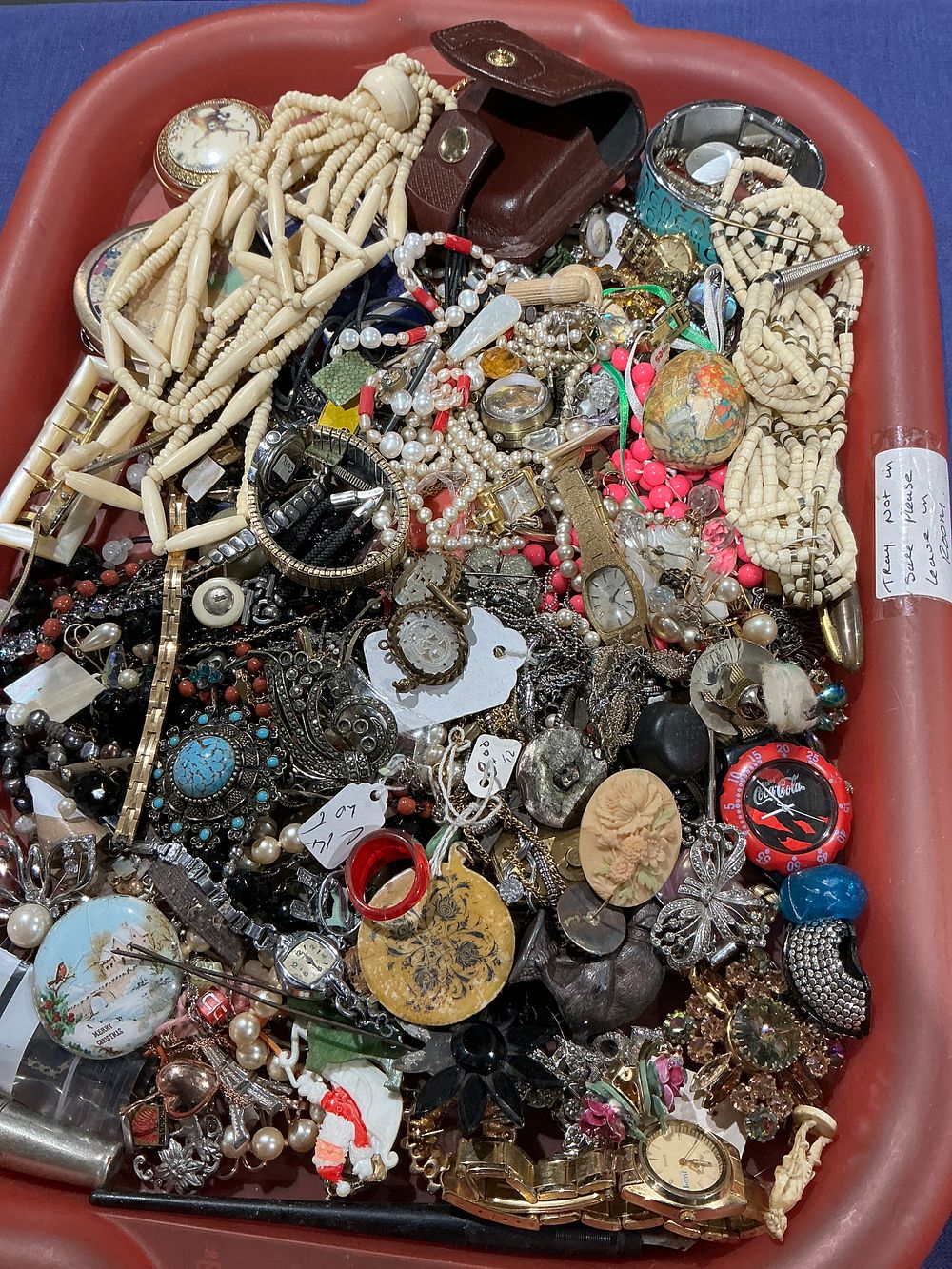 Lot 247: Base Metal Costume Jewellery and Watches, Featuring Beaded Strands and Novelty Timepieces