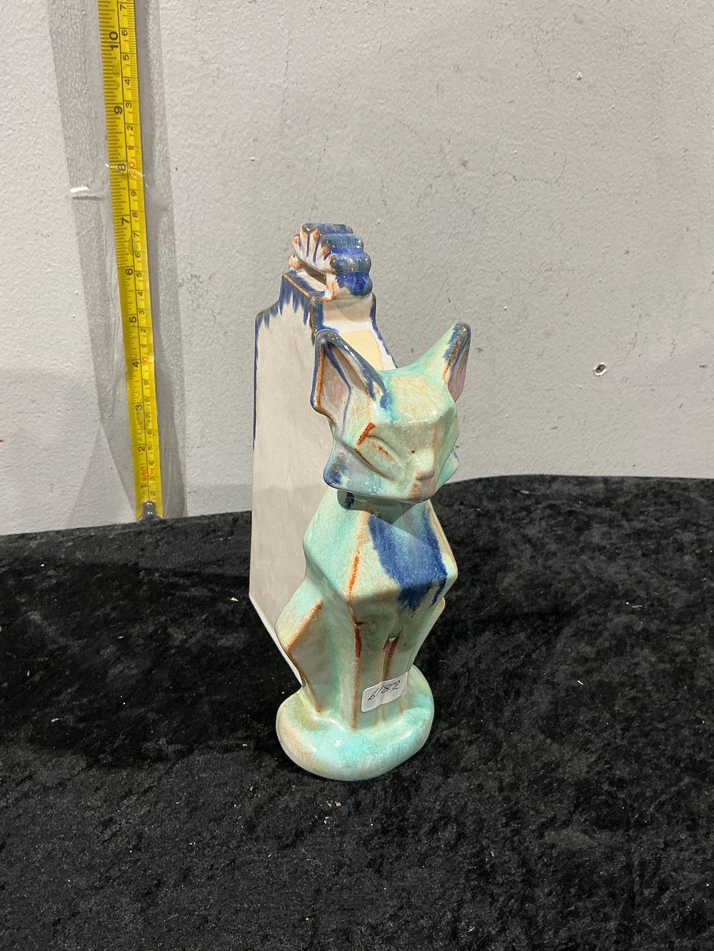 Lot 257: S.P.M. France, Art Deco Cubist Cat Figurine, Model 853