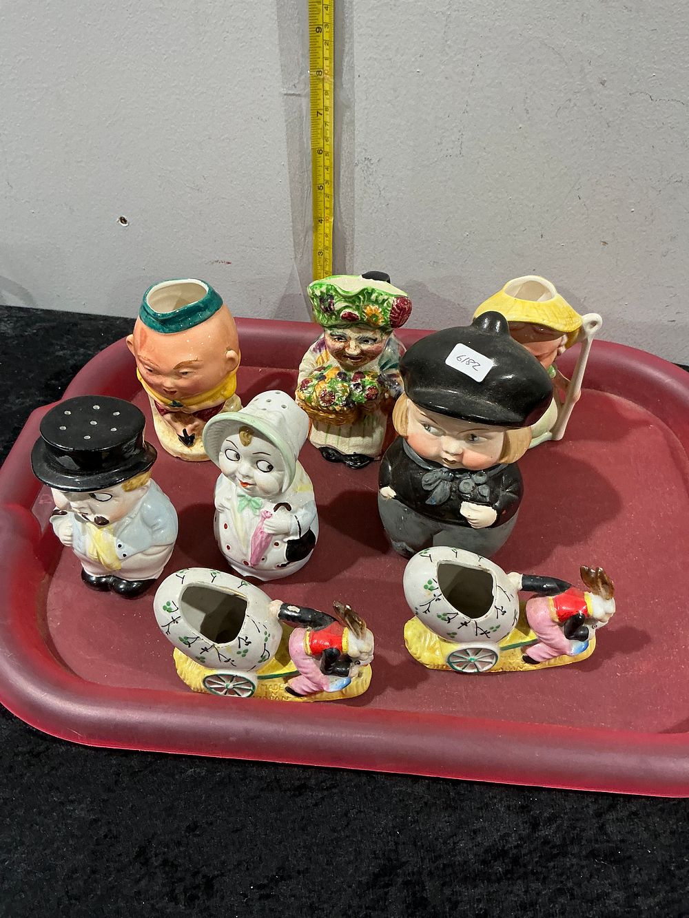 Lot 286: A Collection of Mid-Century Japanese Novelty Ceramics and Character Salt and Pepper Shakers