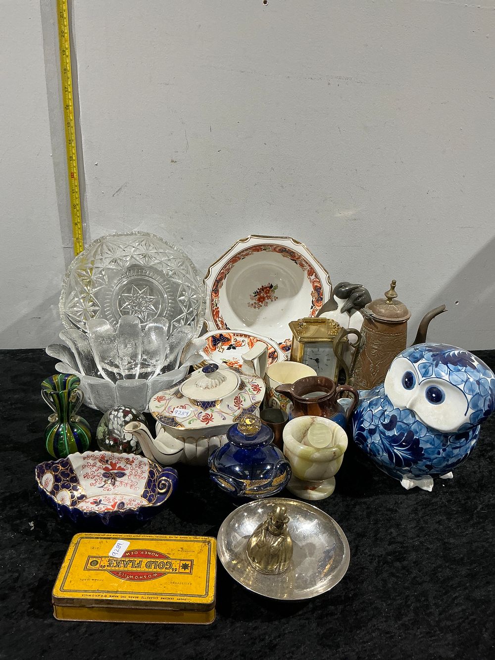 Lot 342: ,Mixed Decorative Estate Lot, Featuring Advertising Tin and Ceramics, Early to Mid-20th Century