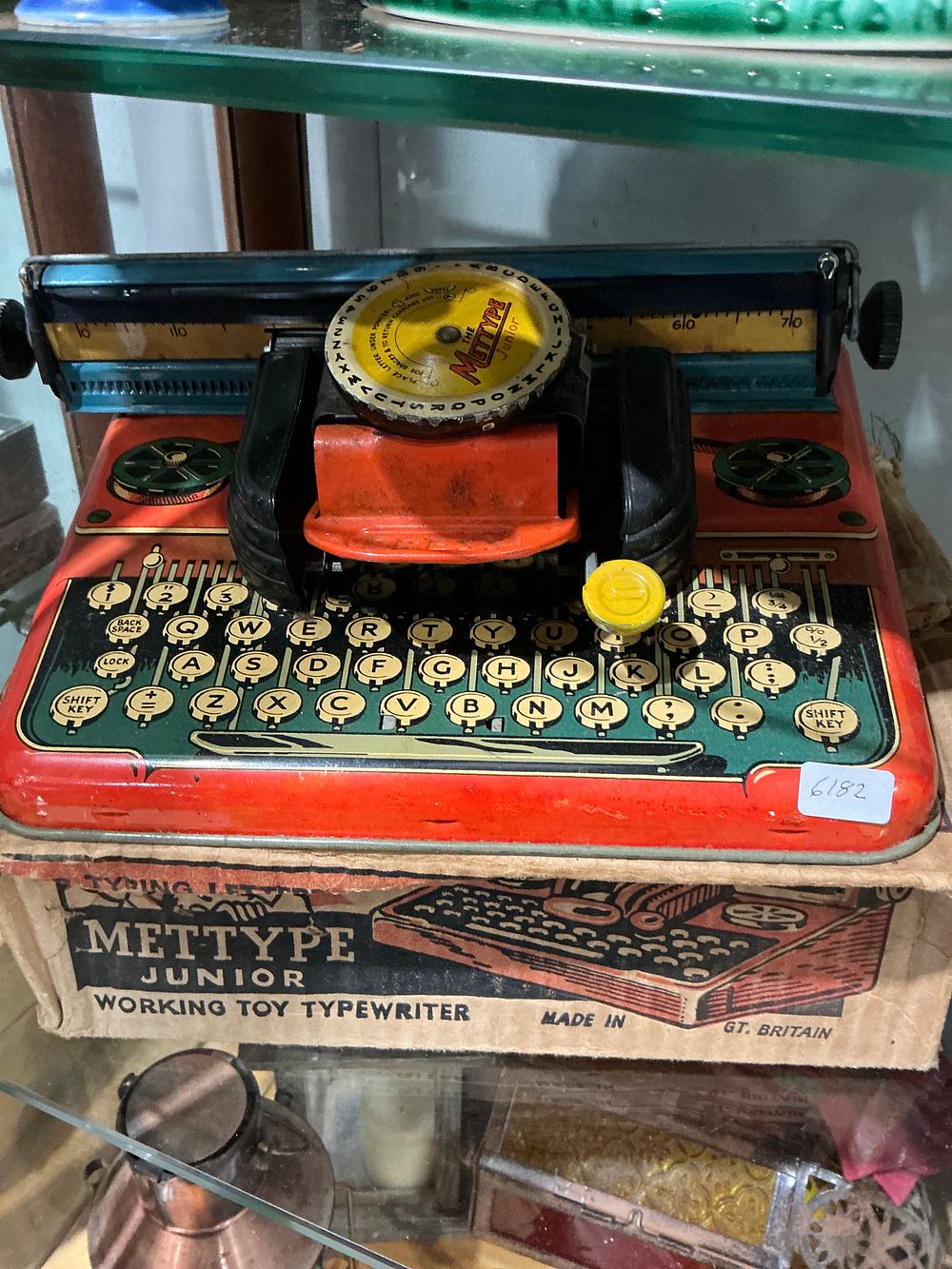 Lot 409: Mettoy, Mettype Junior Index Toy Typewriter, Lithographed Tin-plate, Circa 1955