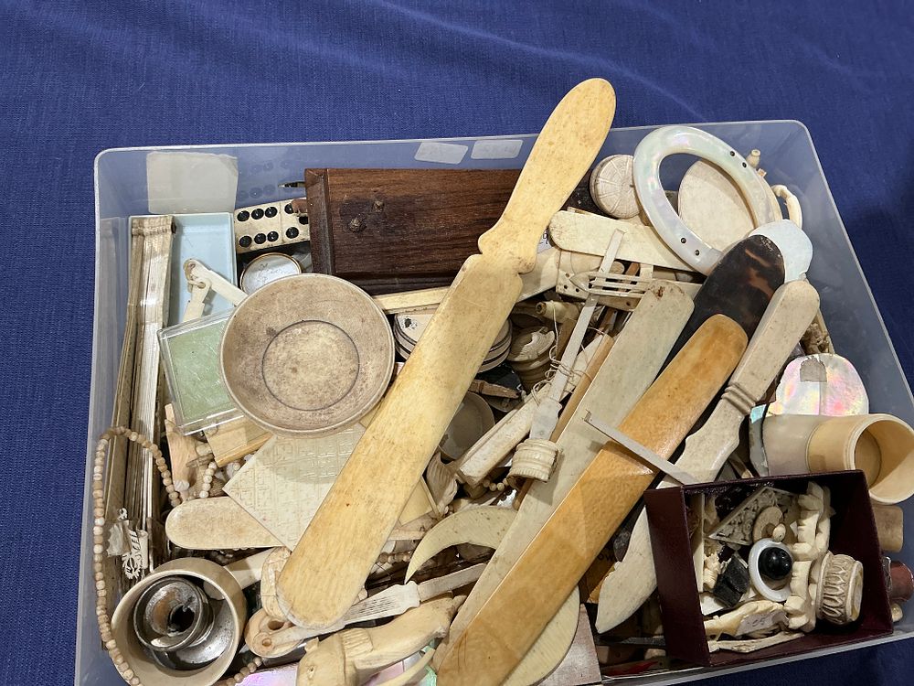 Lot 236: Unbranded, Collection of Antique Musical Instrument Spares and Repairs, Bone and Mother-of-Pearl Components, Late 19th to Early 20th Century