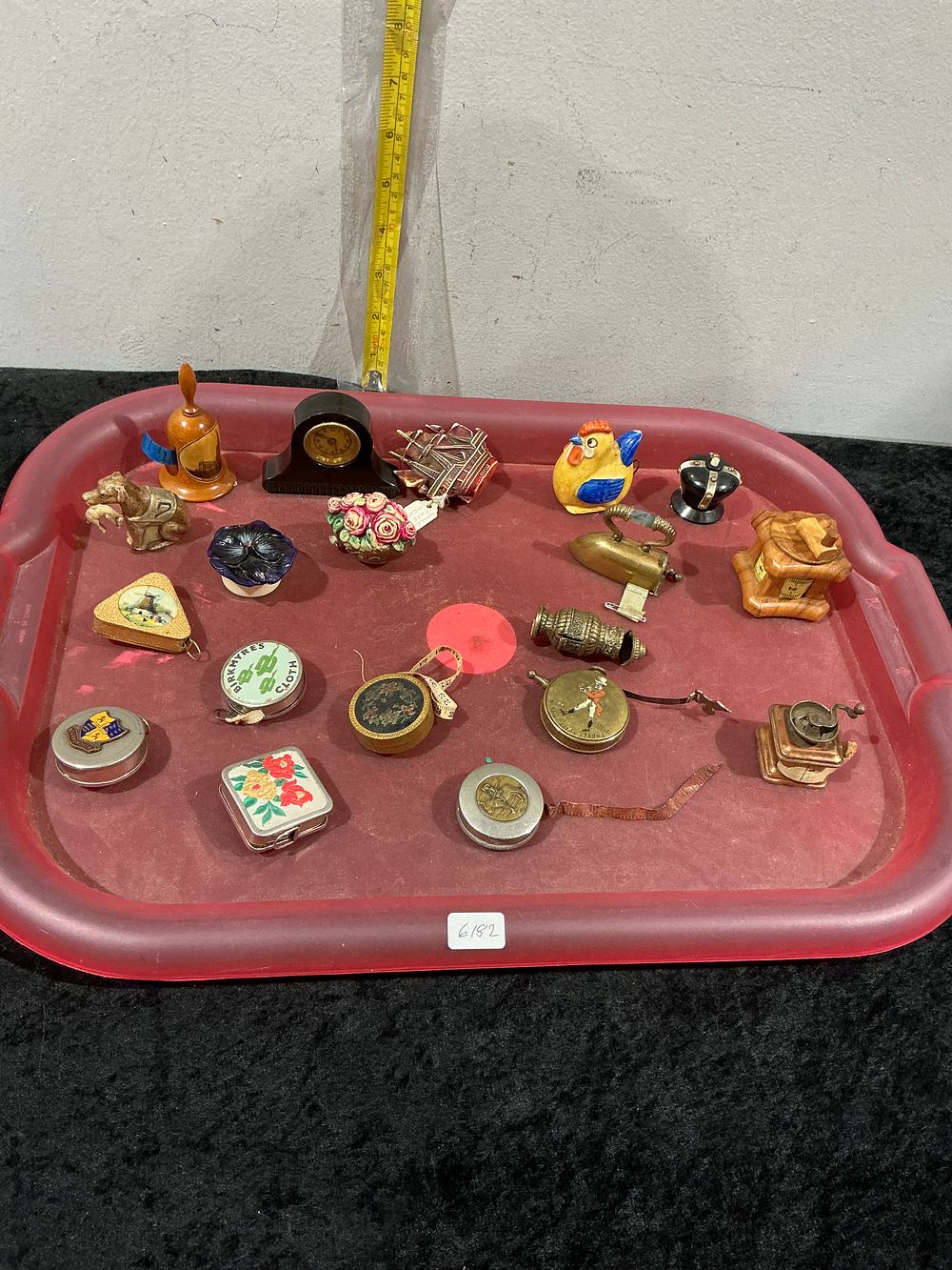 Lot 316: Birkmyre's Cloth and Various Makers, A Diverse Collection of Vintage Miniature Curios, Sewing Notions, and Novelty Trinkets, early to mid-20th Century
