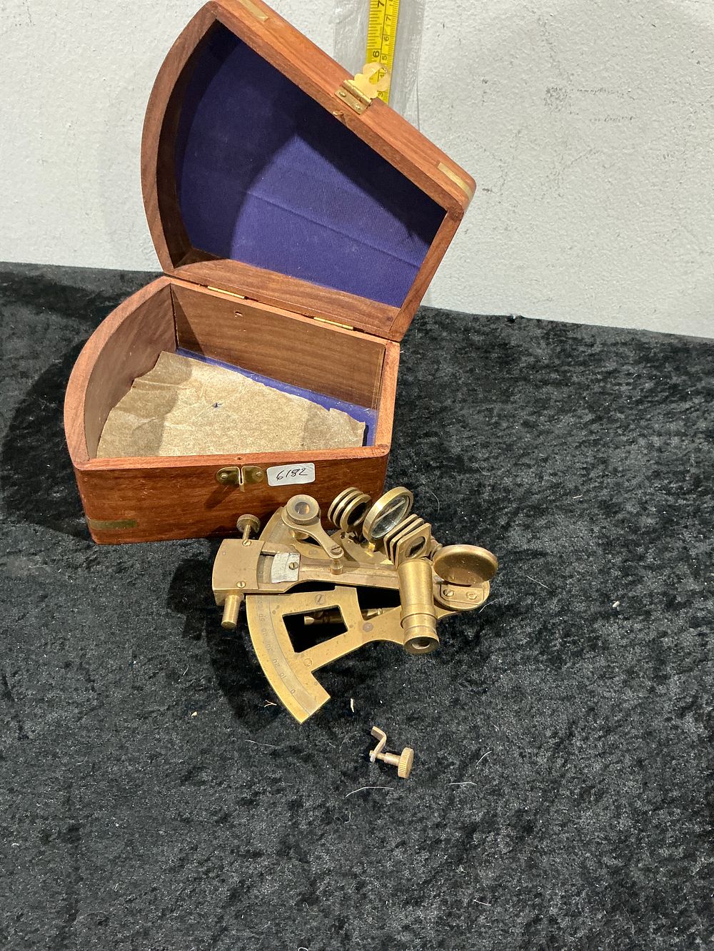 Lot 349: Unidentified Maker, Brass Marine Sextant, Late 20th Century