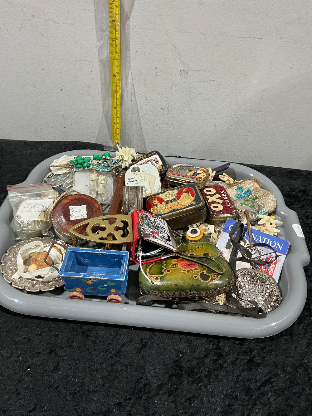 Lot 369: OXO and Hono Praia, Assorted Advertising Tins and Collectibles Lot with 1953 Coronation Ephemera, circa 1930s-1990s