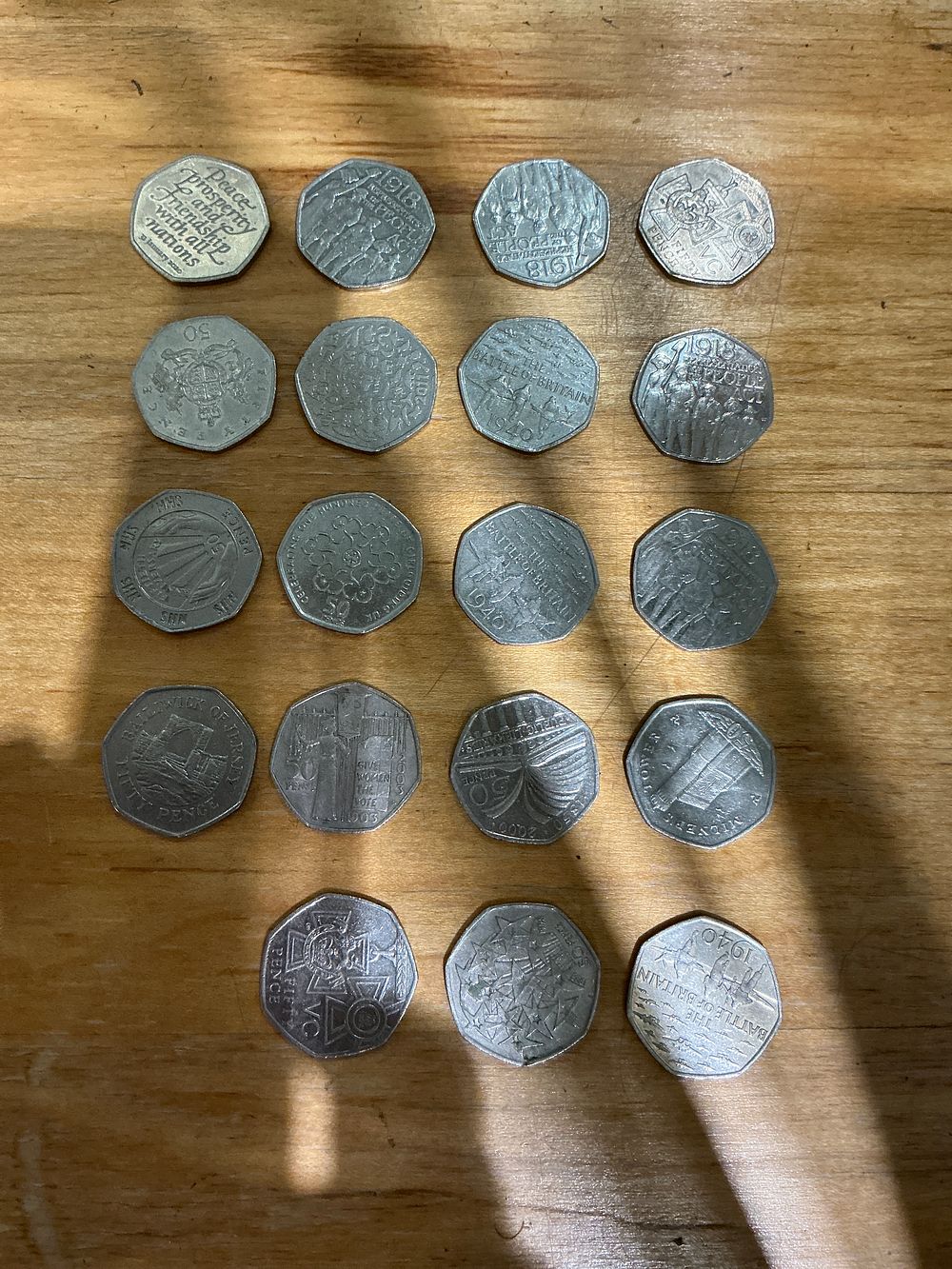 Lot 239: UK and Jersey, 1998-2020, 50 Pence, Cupro-Nickel, A Collection of Coins