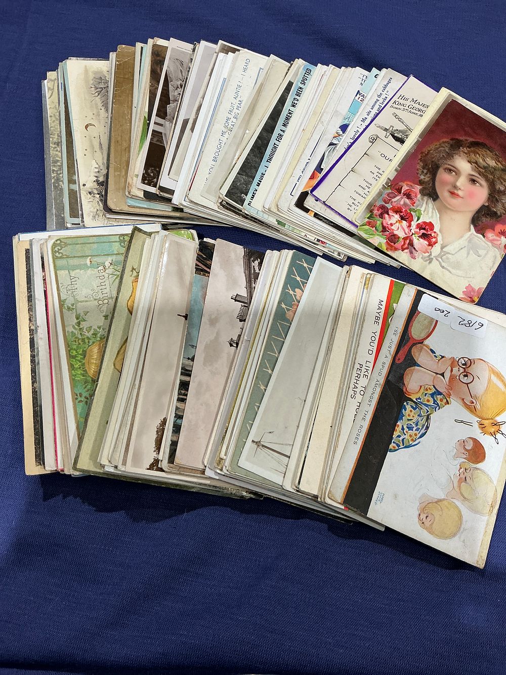 Lot 271: Large Collection of 200 Various Age Postcards and Ephemera, circa 1900-1950s