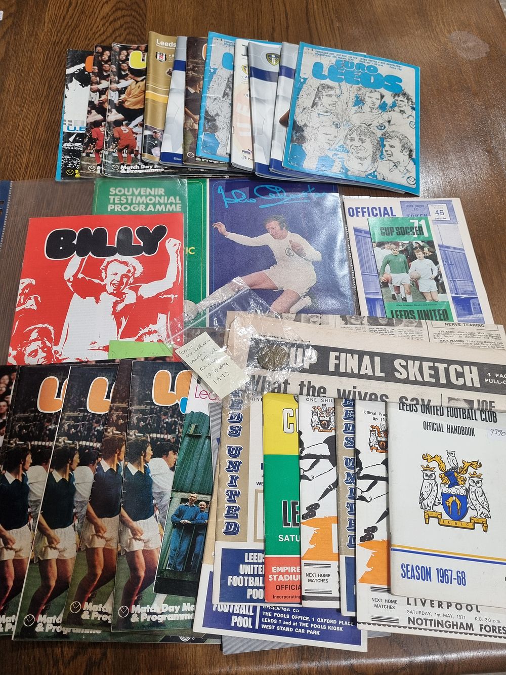 Lot 278: A Collection of Leeds United Football Club Memorabilia, circa 1967-1972