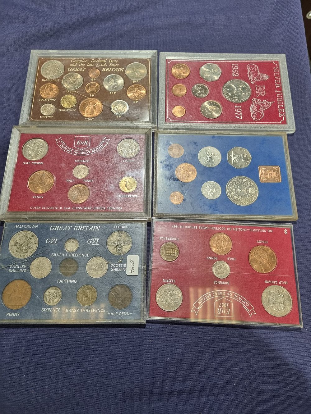 Lot 306: UK 20th Century Coinage Sets, Cupro-Nickel, Bronze, and Brass