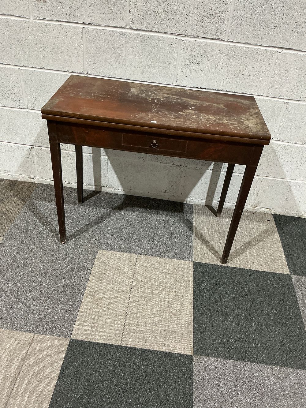 Lot 194: George III Style Mahogany Fold-Over Tea Table