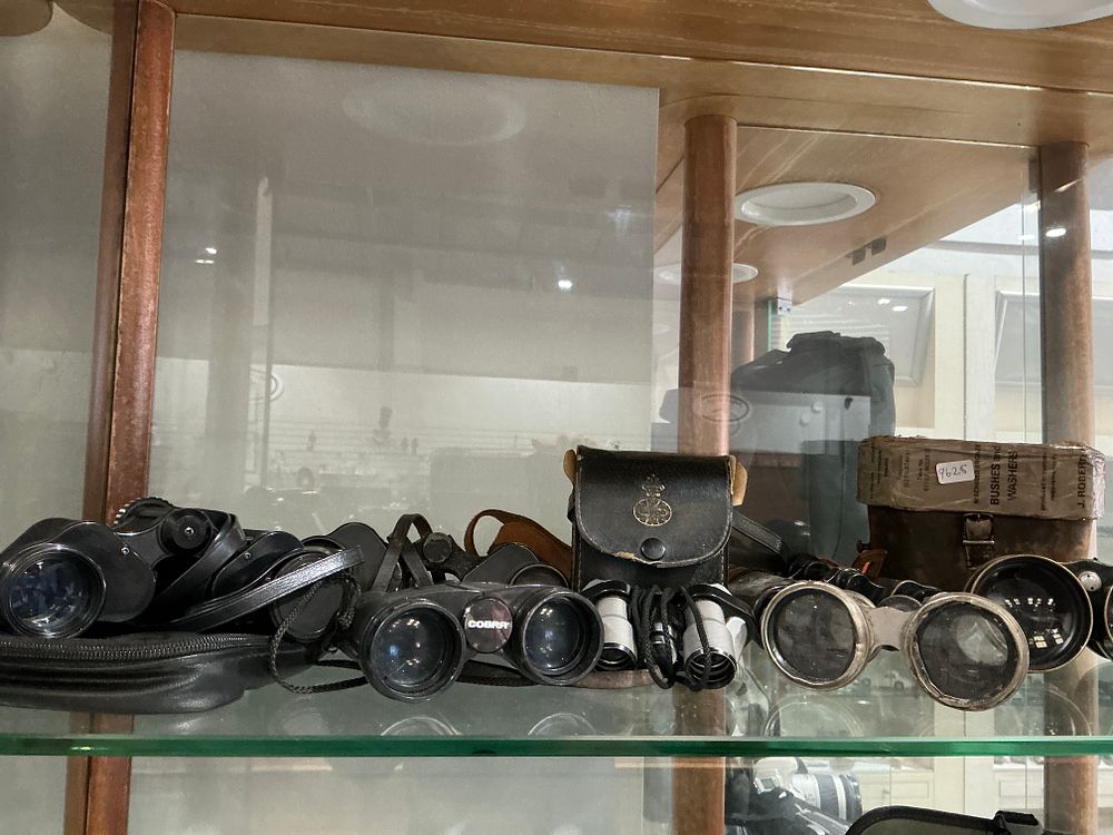 Lot 217: A Collection of Modern and Vintage Binoculars and Field Glasses