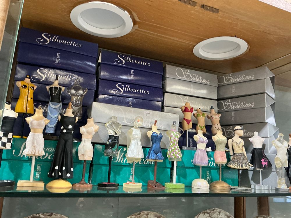 Lot 221: A Collection of Latest Thing Silhouettes and Style Sensations Miniature Dress Form Figurines