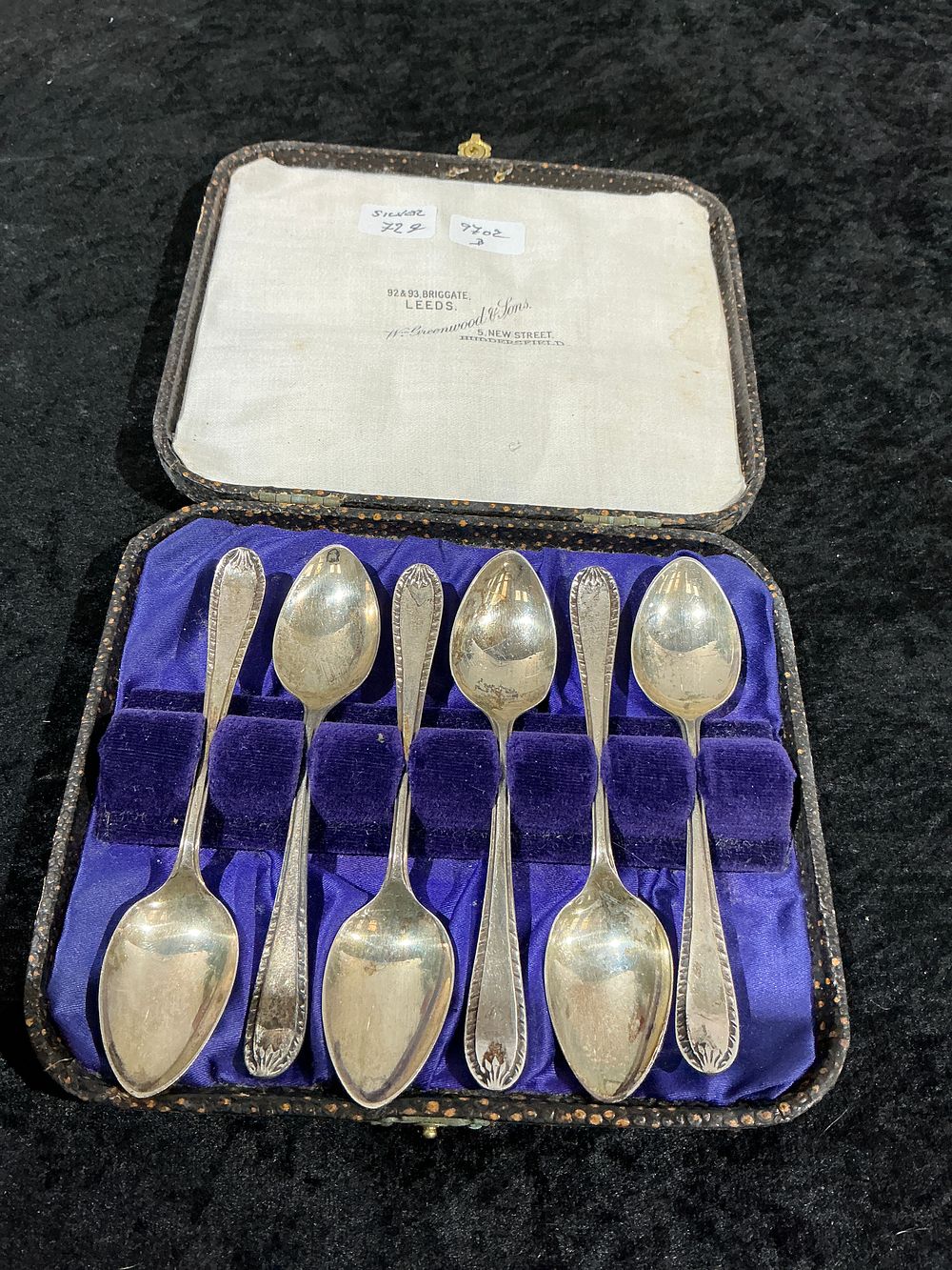 Lot 239: A Set of George V Sterling Silver Teaspoons by Barker Brothers Silver Ltd Birmingham 1919