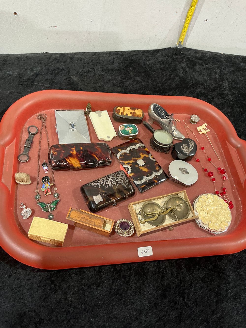 Lot 252: A Collection of Victorian and Edwardian Tortoiseshell and Silver-Toned Writing and Personal Accessories