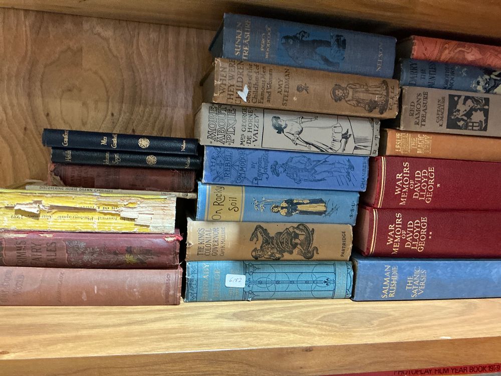 Lot 262: A Collection of Books including Rushdie, S. The Satanic Verses. 1988 and Lloyd George, D. War Memoirs.