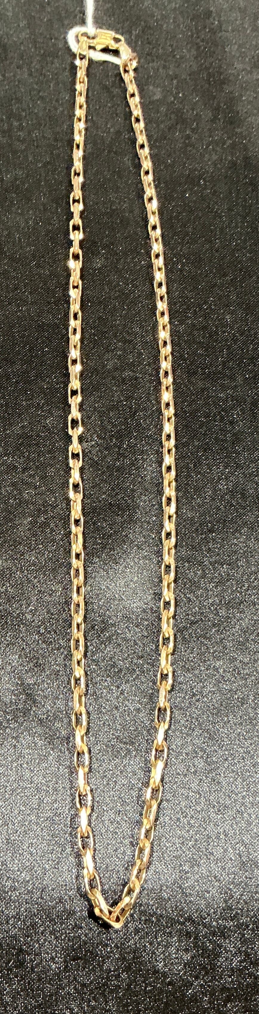 Lot 164: 9ct Yellow Gold Anchor Link Chain Necklace