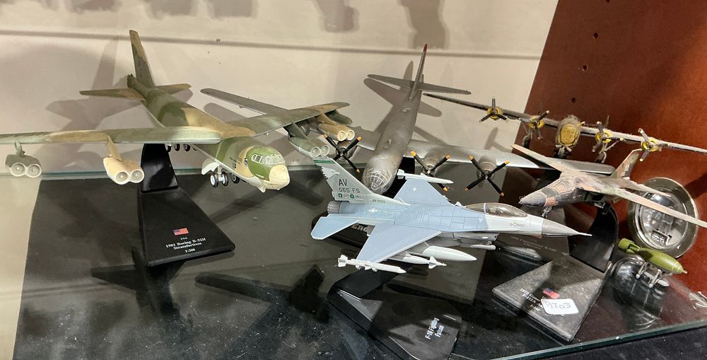 Lot 212: A Collection of Amercom and Altaya Die-Cast Military Aircraft Models metal
