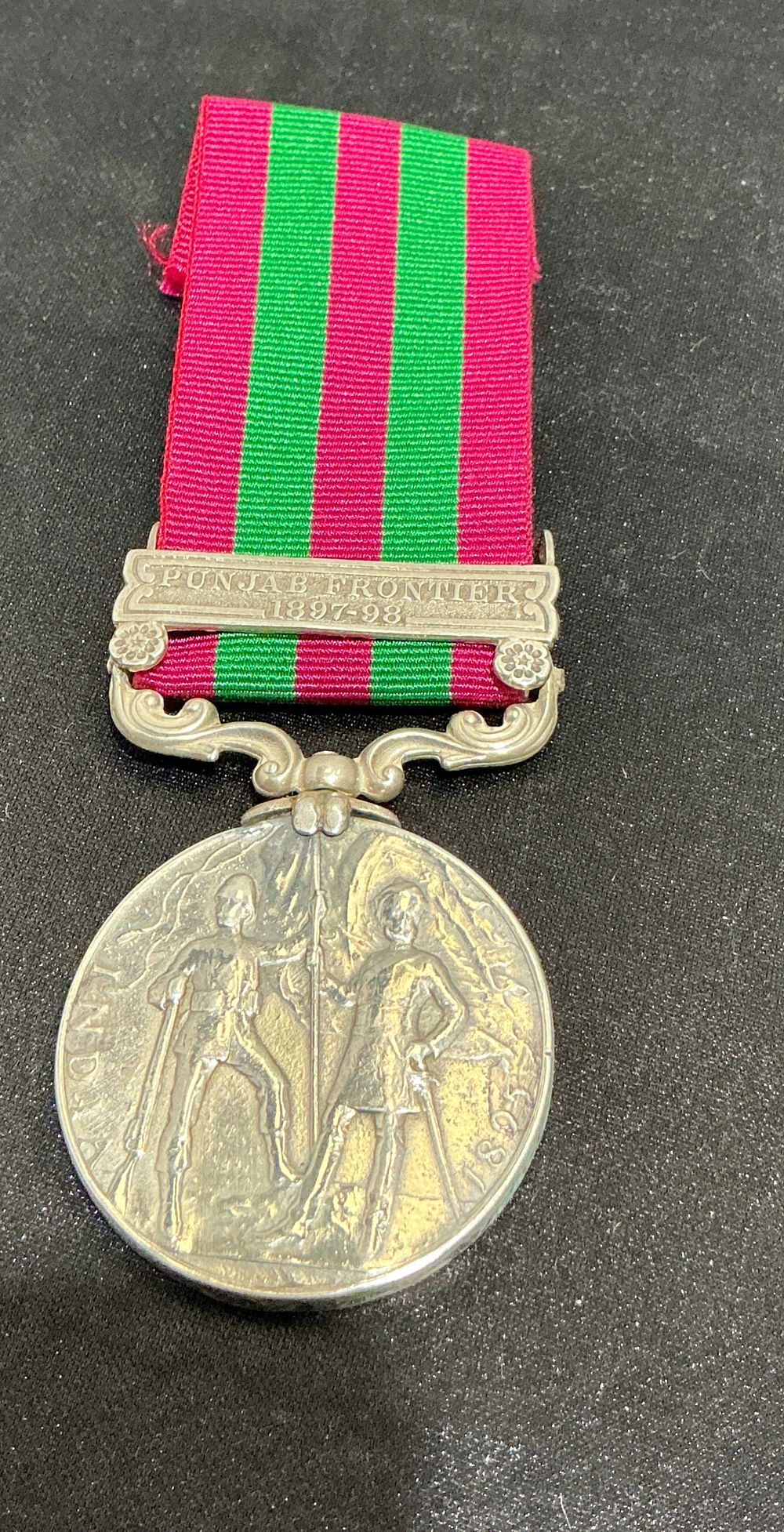 Lot 299: Victorian India Medal 1895-1902 with Punjab Frontier 1897-98 Clasp