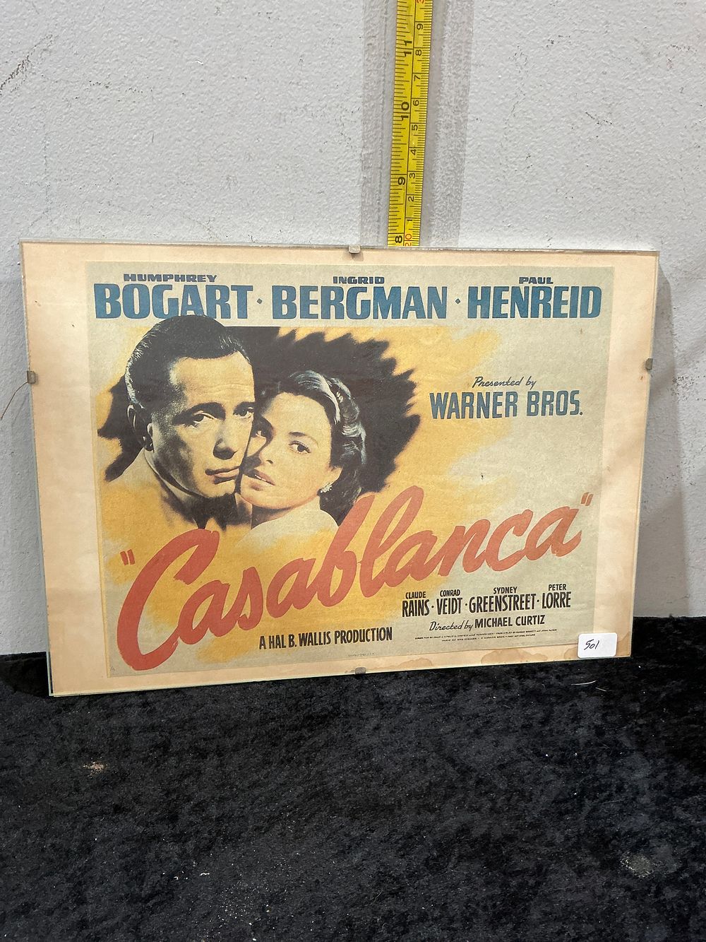 Lot 270: A Casablanca Movie Lobby Card Featuring Humphrey Bogart and Ingrid Bergman