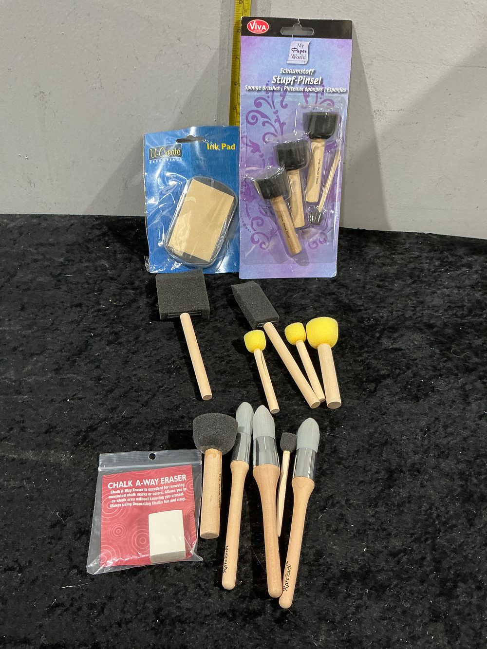 Lot 273: An Assortment of Craft Application Tools and Accessories Including Foam Brushes and Sponge Daubers