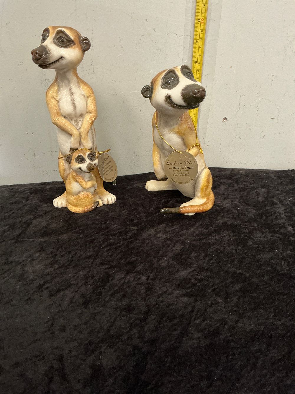 Lot 84: A Pair of Danbury Mint The Meerkat Family Figurines