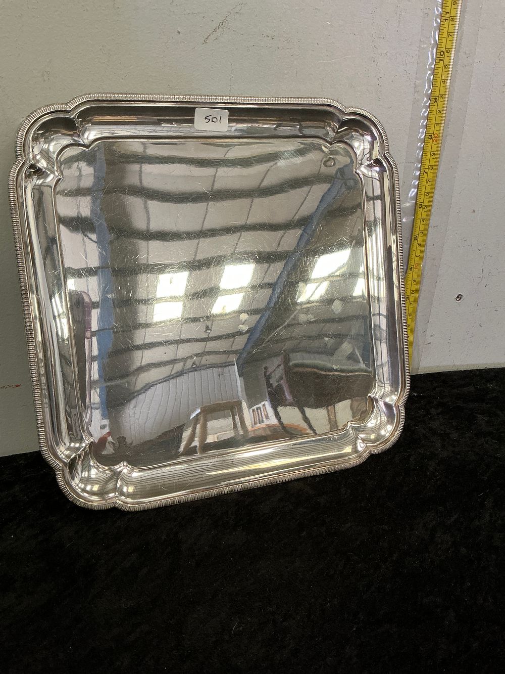 Lot 152: Cooper Brothers and Sons Silver-Plated Square Tray