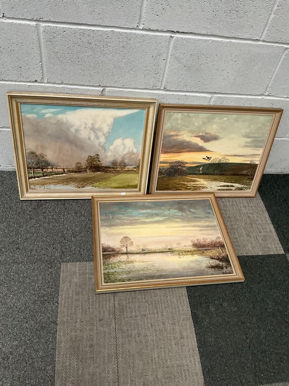 Lot 156: A Trio of Contemporary Impressionist Landscape Paintings, Oil on Canvas