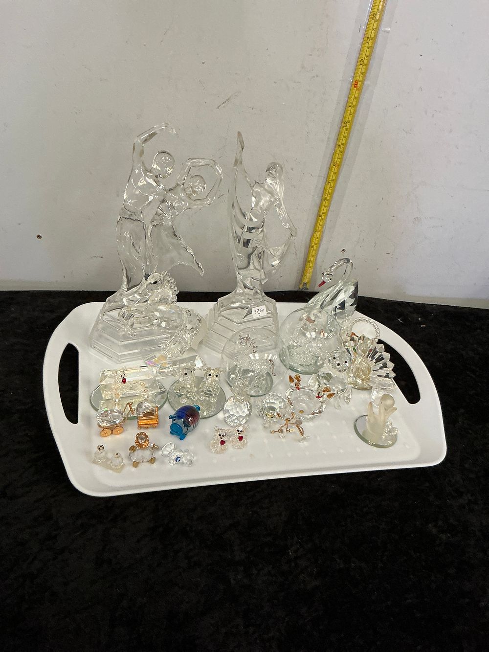 Lot 168: An Assortment of Clear Glass and Faceted Lead Crystal Figurines including Swarovski