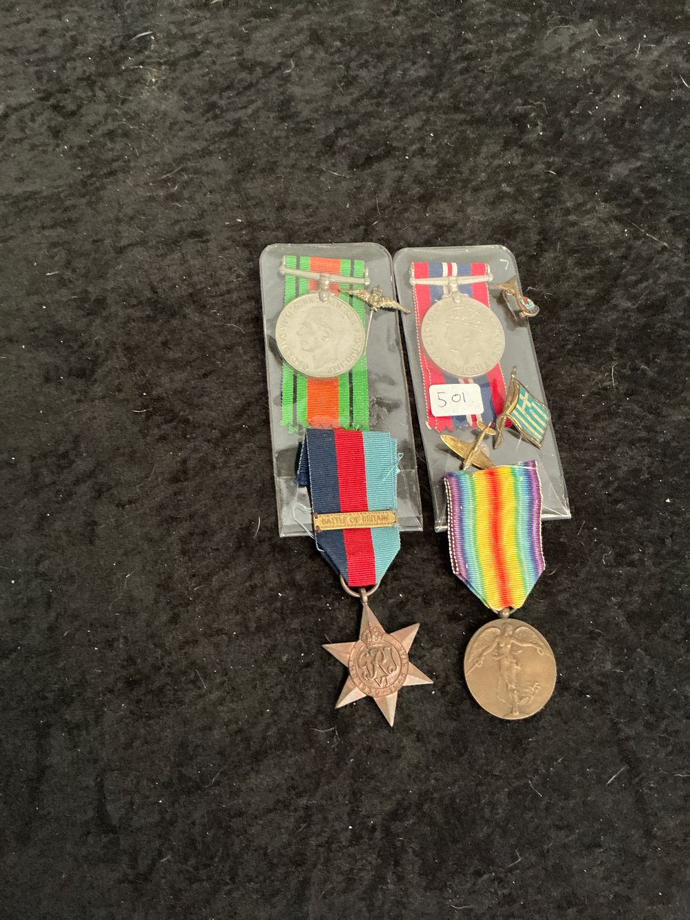 Lot 233: British WWII Military Medals and Battle of Britain Clasp