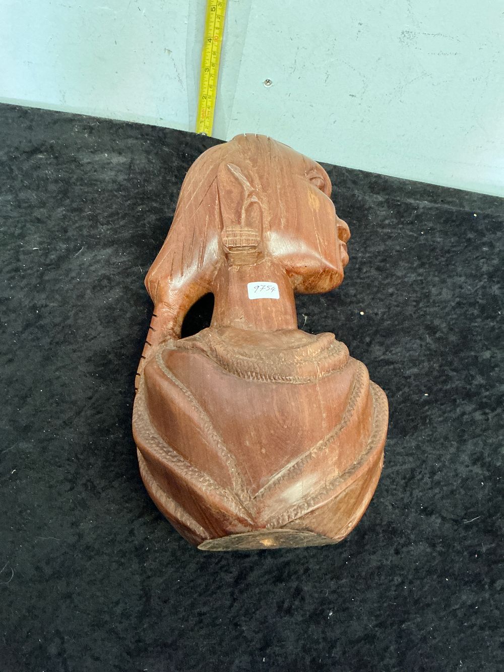 Lot 339: African Style Hand-Carved Hardwood Figurative Sculpture
