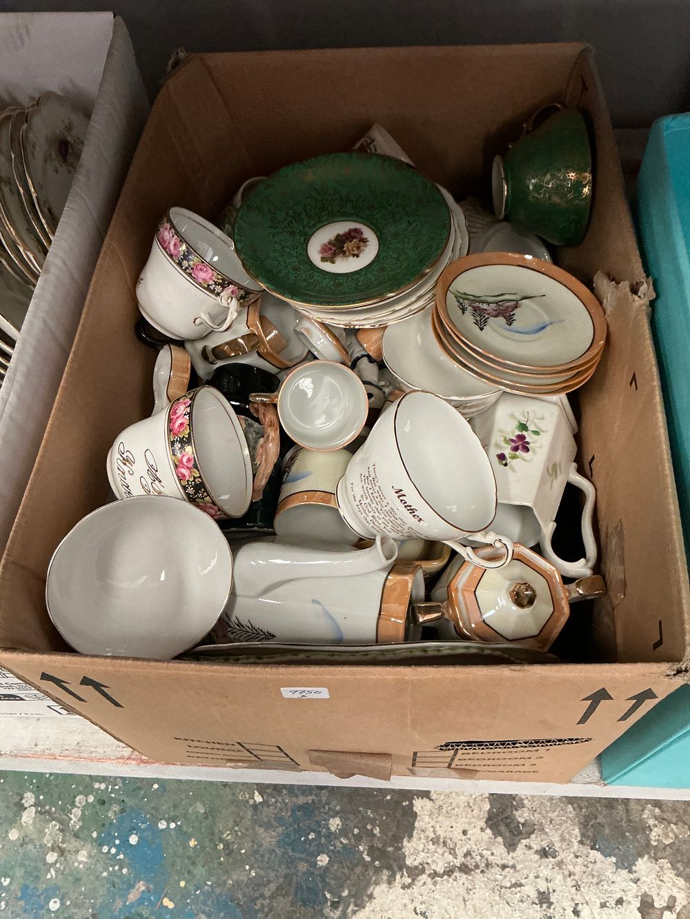Lot 362: An Assortment of Vintage and Antique Porcelain and Bone China Tea and Coffee Wares